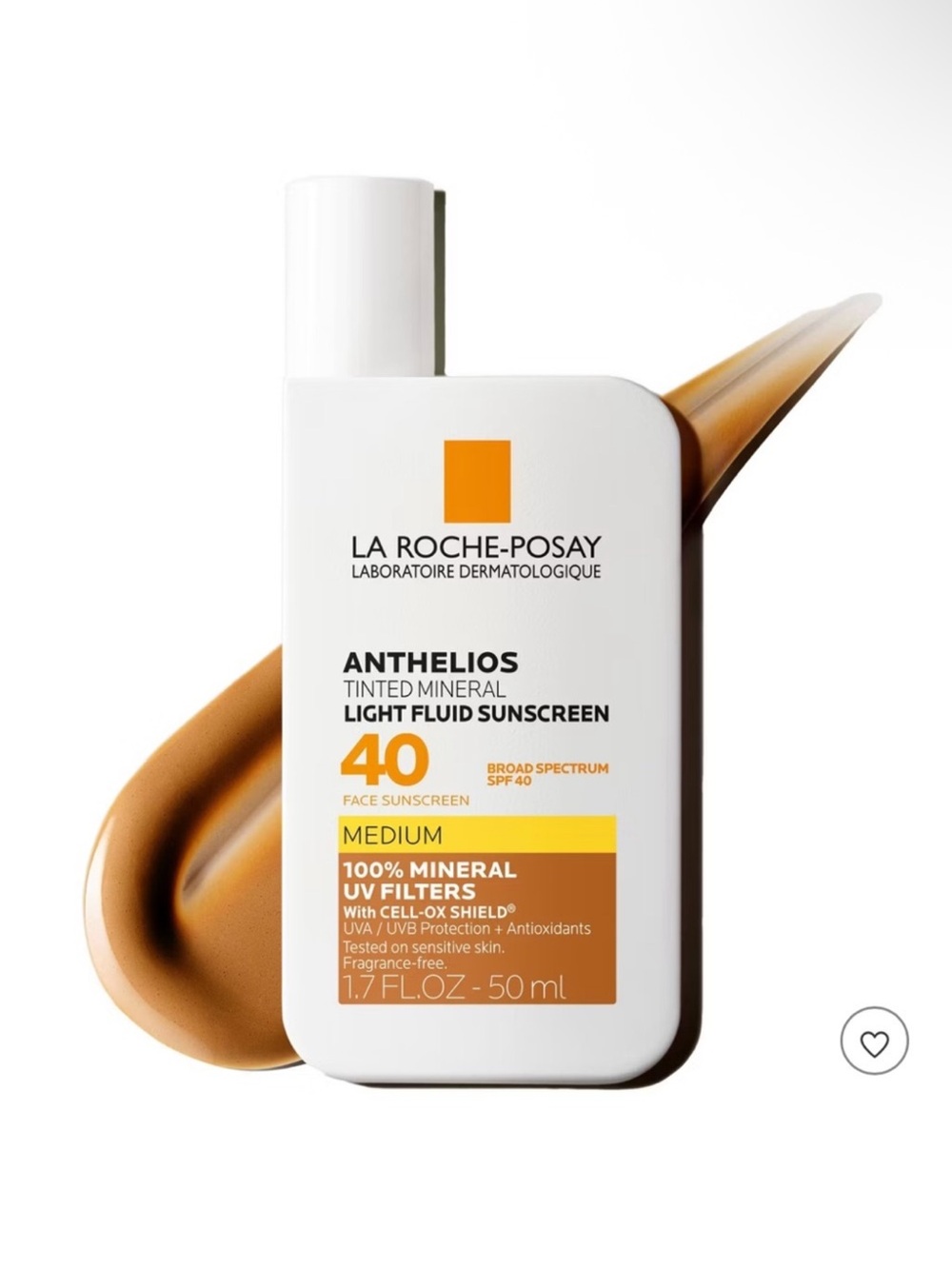 La Roche Posay Anthelios Tinted Mineral Light Fluid SPF 40 Shade Medium NEW